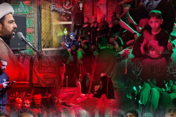 مراسم تاسوعای حسینی در هیئت بیت‌الاحزان برگزار شد