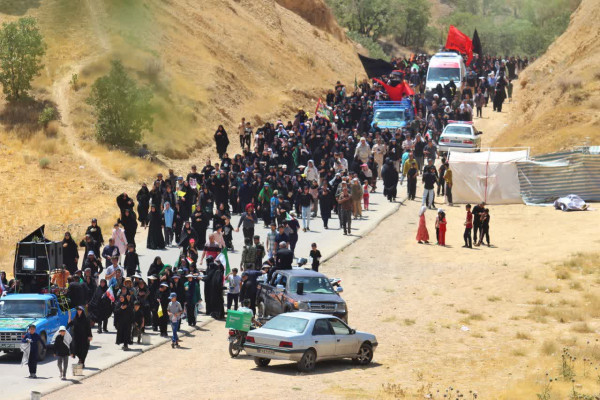 مراسم پیاده روی جاماندگان اربعین در یاسوج برگزار شد