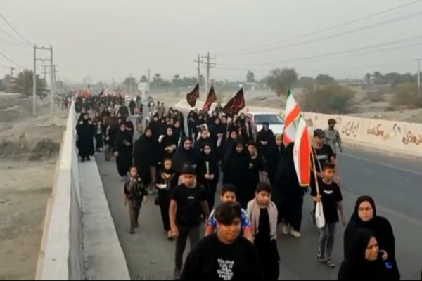 راهپیمایی «جاماندگان اربعین» در رودان برگزار شد