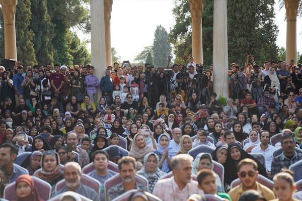 Holding the Mahfel Celebration at the Tomb of Hafez in Shiraz