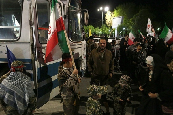 کاروان نمادین اعزام به جبهه در همدان